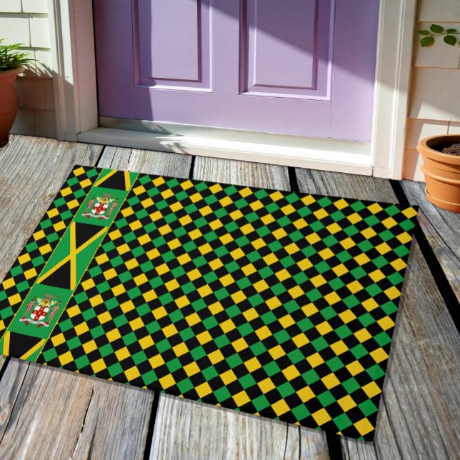 Jamaica House Mat, Patriotic, Jamaican Flag Doormat (Creator Uploaded)