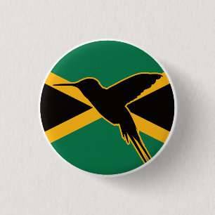Jamaica Hummingbird Jamaican National Animal Flag 3 Cm Round Badge