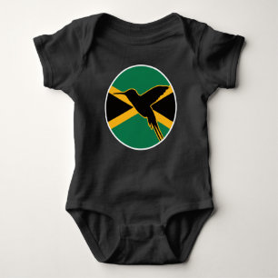 Jamaica Hummingbird Jamaican National Animal Flag Baby Bodysuit