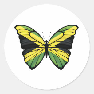 Jamaica Hypolimnas Butterfly Classic Round Sticker