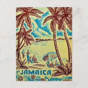 Jamaica Illustrated Postcard