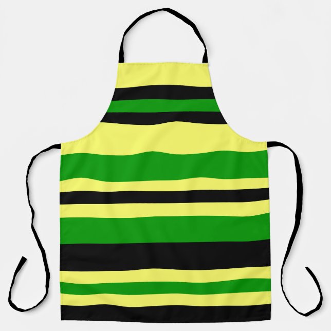 Jamaica Inspired Stripes  Apron (Front)