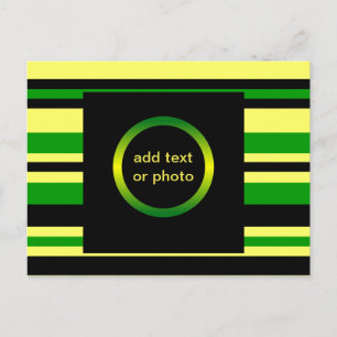 Jamaica Inspired Stripes Postcard