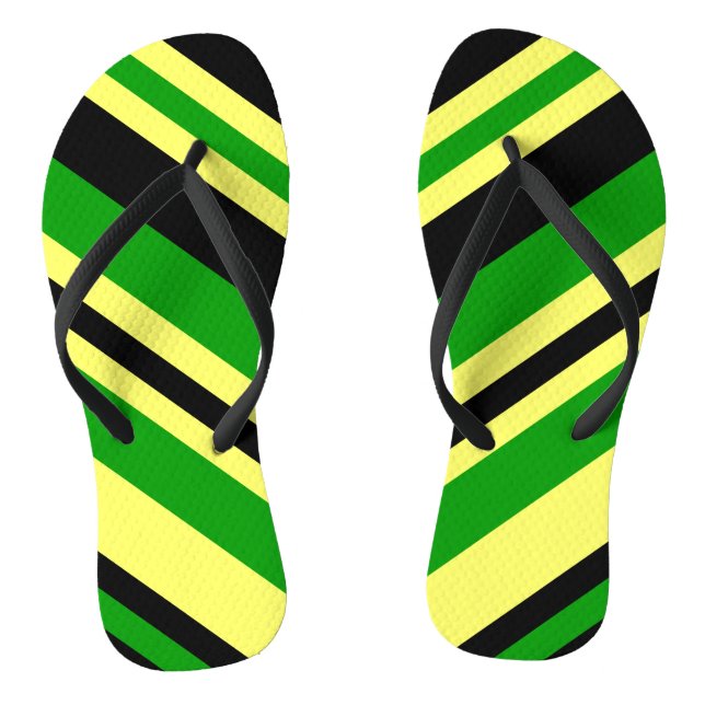 Jamaica Inspired Stripes Thongs (Footbed)