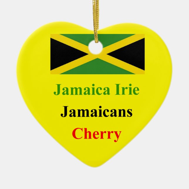 Jamaica irie ceramic tree decoration (Front)