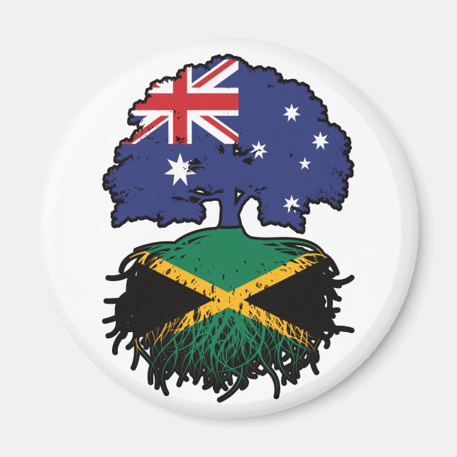 Jamaica Jamaican Australian Australia Tree Roots Magnet (Front)
