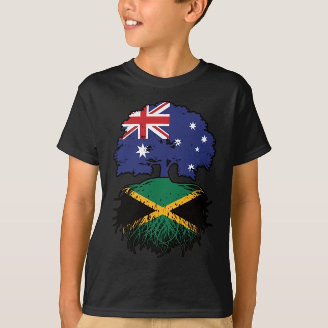 Jamaica Jamaican Australian Australia Tree Roots T-Shirt (Front)