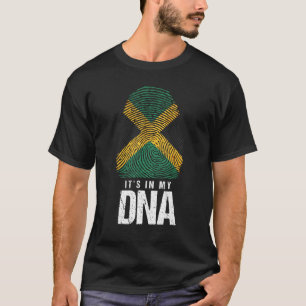 Jamaica Jamaican DNA Flag Love Fan T-Shirt