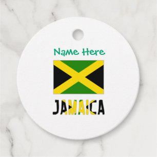 Jamaica Jamaican Flag Green Personalisation  Favour Tags