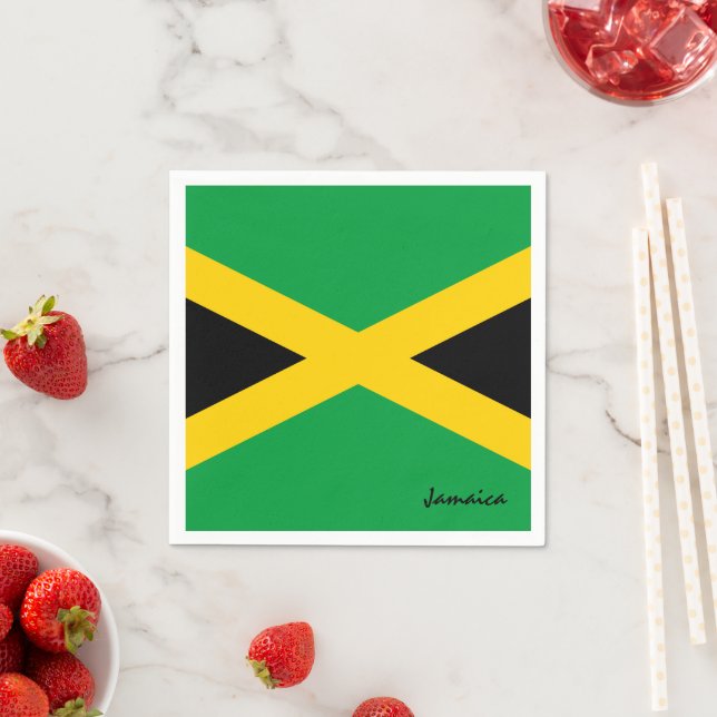 Jamaica & Jamaican Flag party fashion /sport fans Napkin (Insitu)