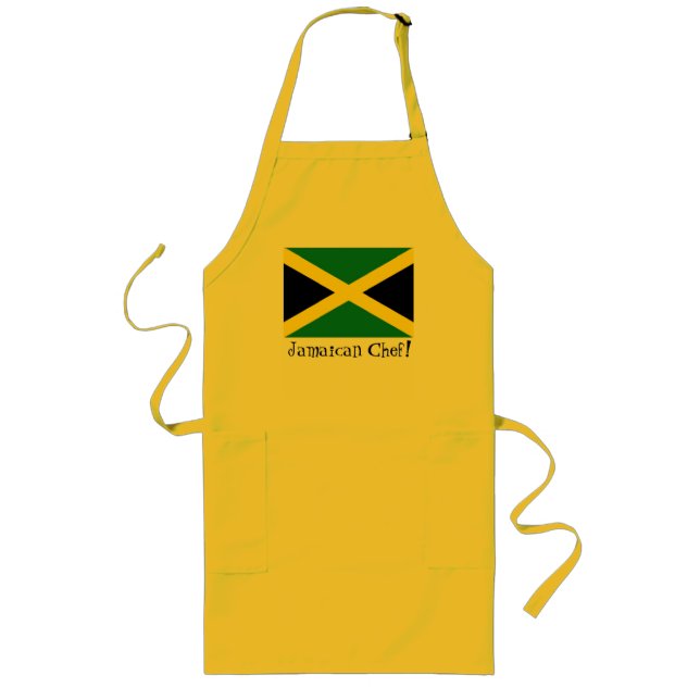 Jamaica jamaican flag souvenir chef apron (Front)
