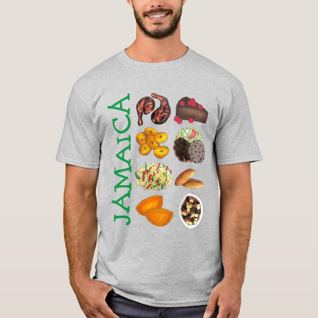 JAMAICA Jamaican Foods Caribbean Island Cuisine T-Shirt (Front)