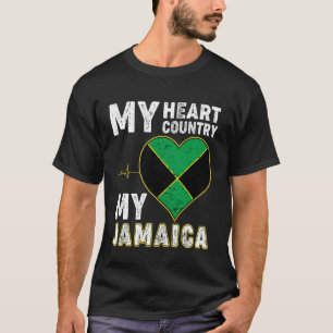 Jamaica Labour Party Jamaican Flag Heart Patriotic T-Shirt