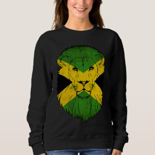 Jamaica Lion Jamaican Flag Caribbean Holiday Regga Sweatshirt