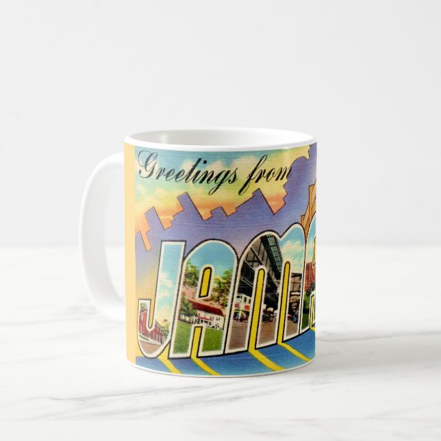 Jamaica Long Island Postcard Coffee Mug (Front Left)