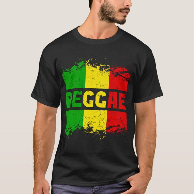 Jamaica Love Rasta Reggae Music T-Shirt (Front)