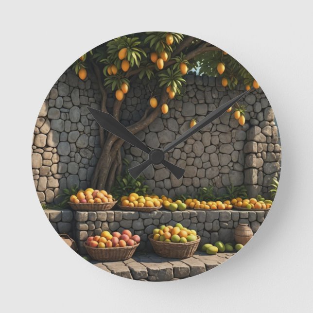 Jamaica mango vibe round clock (Front)