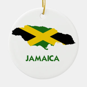 JAMAICA MAP CERAMIC TREE DECORATION