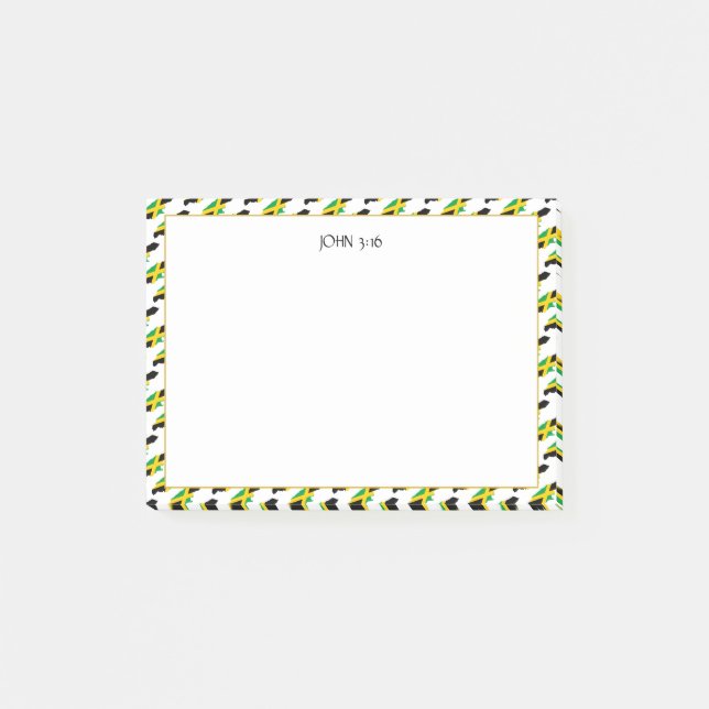JAMAICA MAP Christian Scripture Post-it Notes (Front)