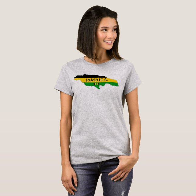 Jamaica Map Designer Shirt Apparel Sale; Man Lady (Front Full)