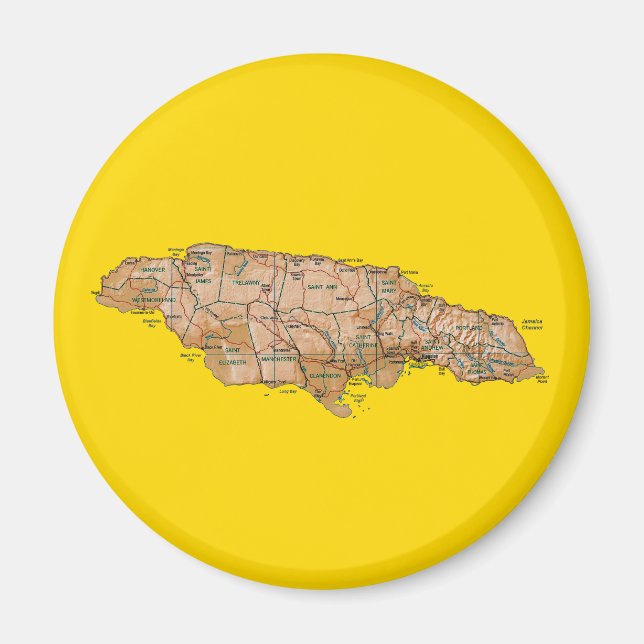 Jamaica Map Magnet (Front)
