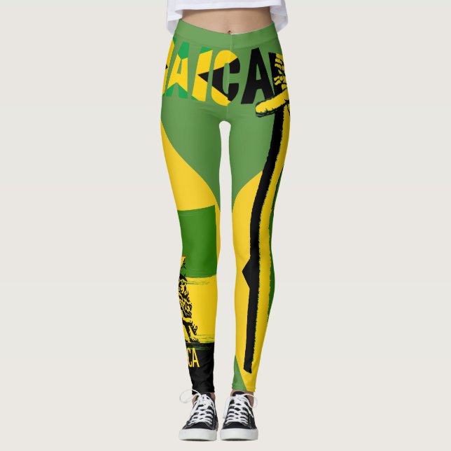 Jamaica me Crazy Leggings Jamaican Power (Front)