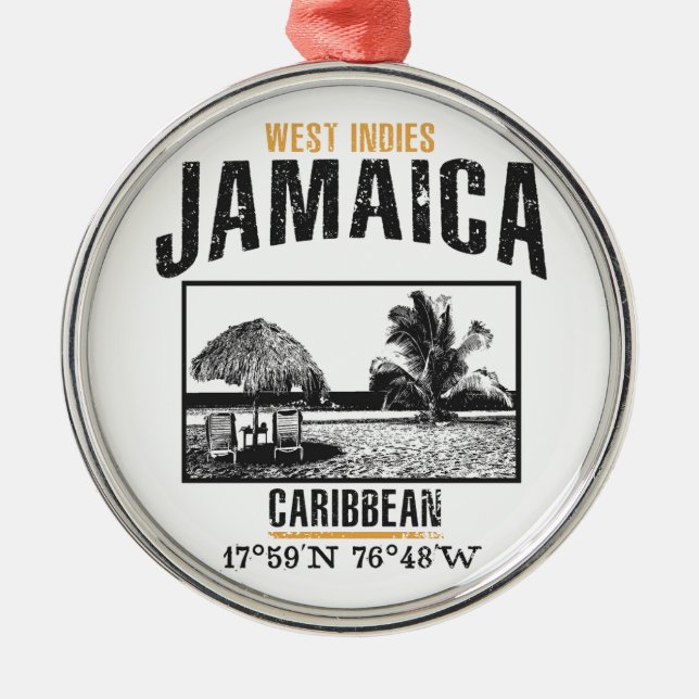 Jamaica Metal Tree Decoration (Front)