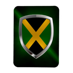 Jamaica Metallic Emblem Magnet