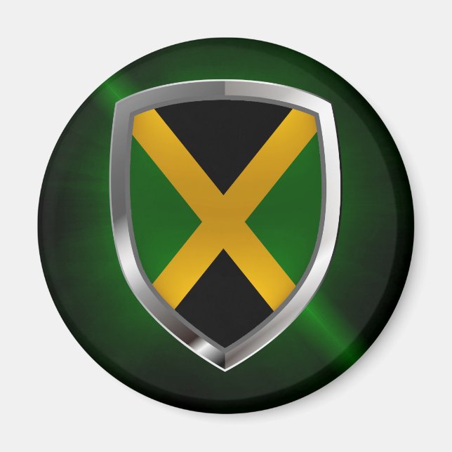 Jamaica Metallic Emblem Magnet (Front)