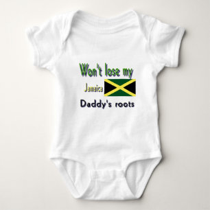 Jamaica my daddy's roots baby bodysuit