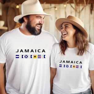 Jamaica Nautical Maritime Sailing Flags T-Shirt