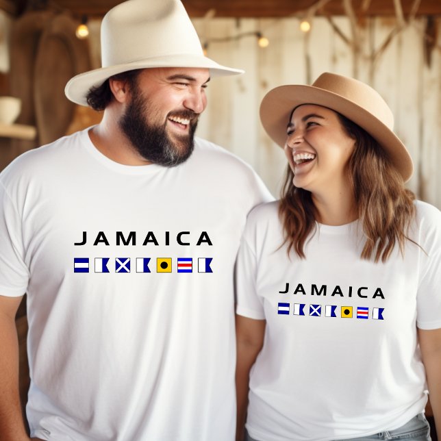 Jamaica Nautical Maritime Sailing Flags T-Shirt (Creator Uploaded)