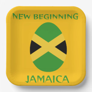 Jamaica new beginning paper plate