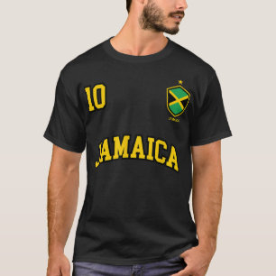 Jamaica  Number 10 Soccer Team Sports Jamaican Fla T-Shirt