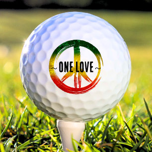 Jamaica One Love Rasta Colour Peace Symbol Jamaica Golf Balls