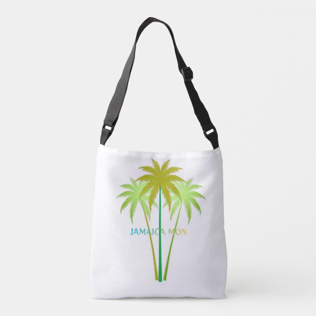 Jamaica palm trees crossbody bag (Back)
