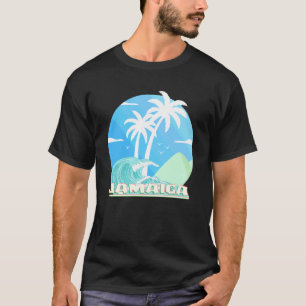 Jamaica Palm Trees Huge Wave Amazing Beach Island T-Shirt