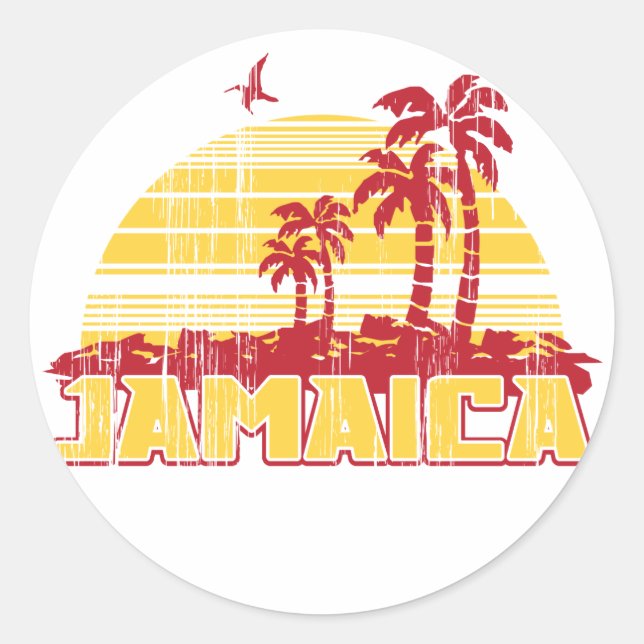 Jamaica Paradise Classic Round Sticker (Front)