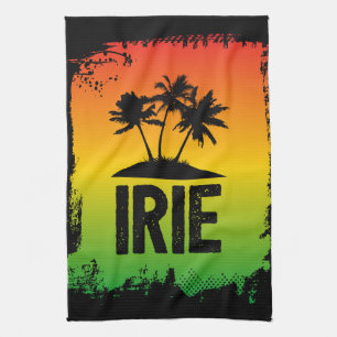 Jamaica Patwah Saying Irie Chill Out Relax Tea Towel