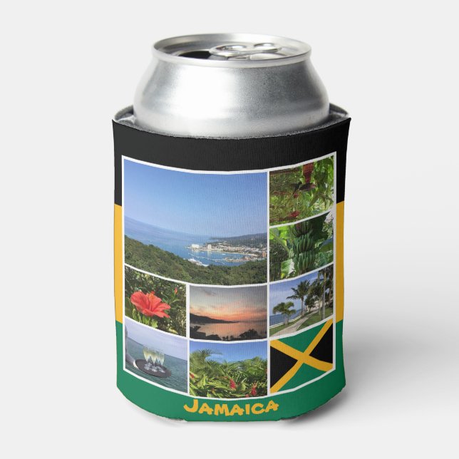 Jamaica Photo Collage Can Cooler (Can Front)