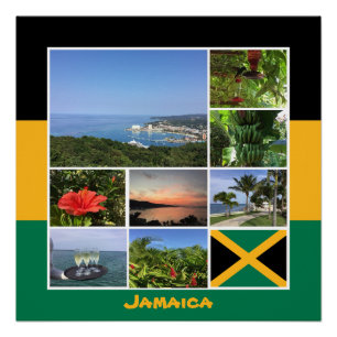 Jamaica Photo Collage Poster