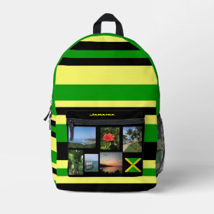 Jamaica Photo Collage Printed Backpack