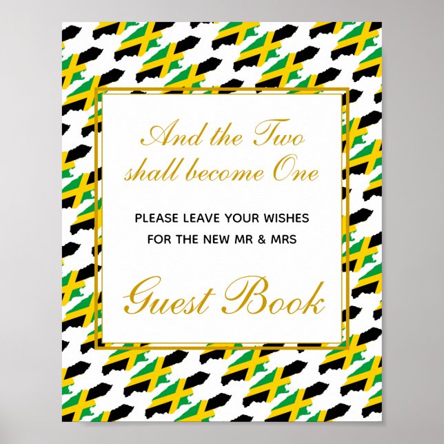 JAMAICA Please Sign Our Guest Book Wedding Poster (Front)