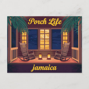 Jamaica Porch life evening  Postcard