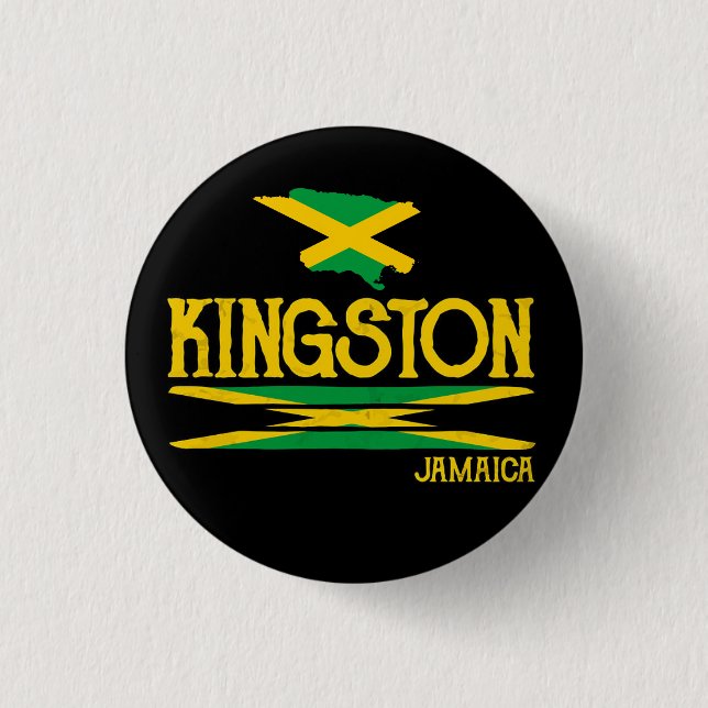 Jamaica Proud Jamaicans Rasta Reggae Kingston 3 Cm Round Badge (Front)