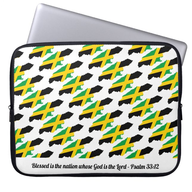 JAMAICA Psalm 33:12 Blessed Nation Laptop Sleeve (Front)