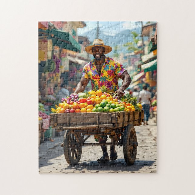 jamaica push cart jigsaw puzzle (Vertical)