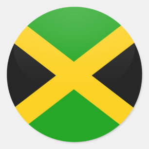Jamaica quality Flag Circle Classic Round Sticker