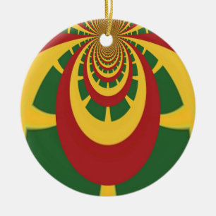 Jamaica Rasta Ceramic Tree Decoration