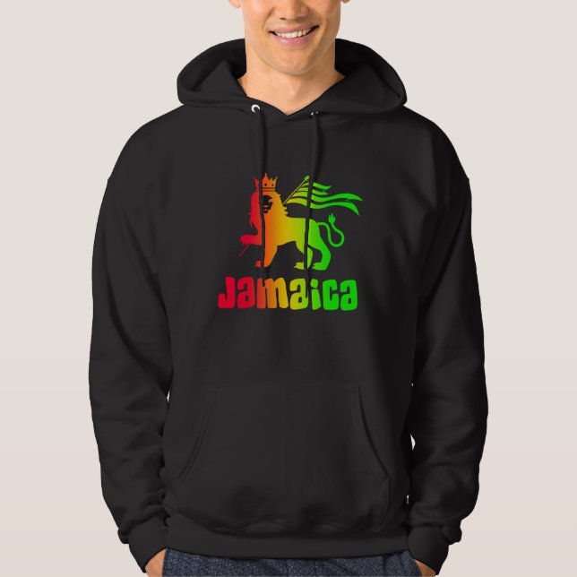 Jamaica Rasta Lion  Hoodie (Front)